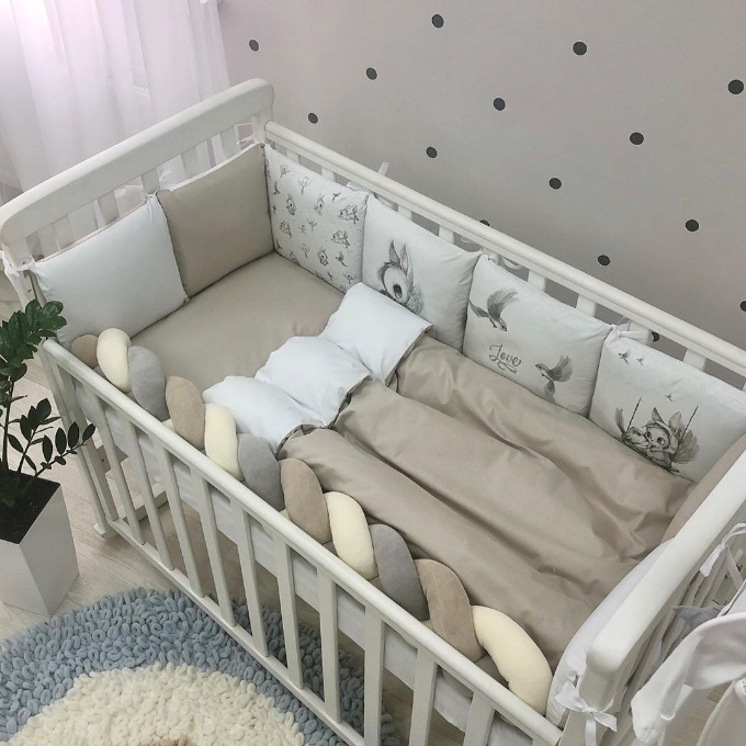 lenjerie patut bebe maro